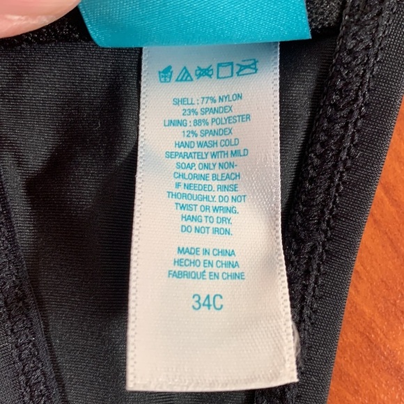 Coastal Blue Women's Swimwear Bra-Sized Underwire Shirred-Front Bikini Top - 34C - Picture 6 of 8